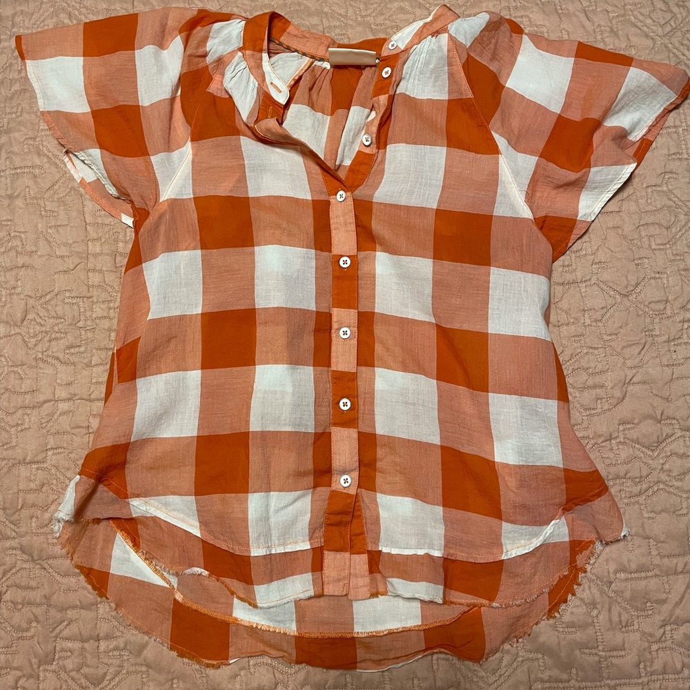 Orange and white checked too